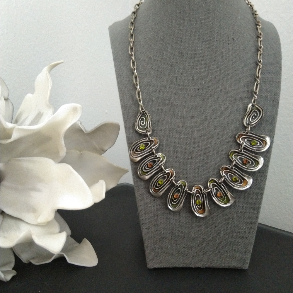 Jewel Box - 8"/9" Silvertone Necklace